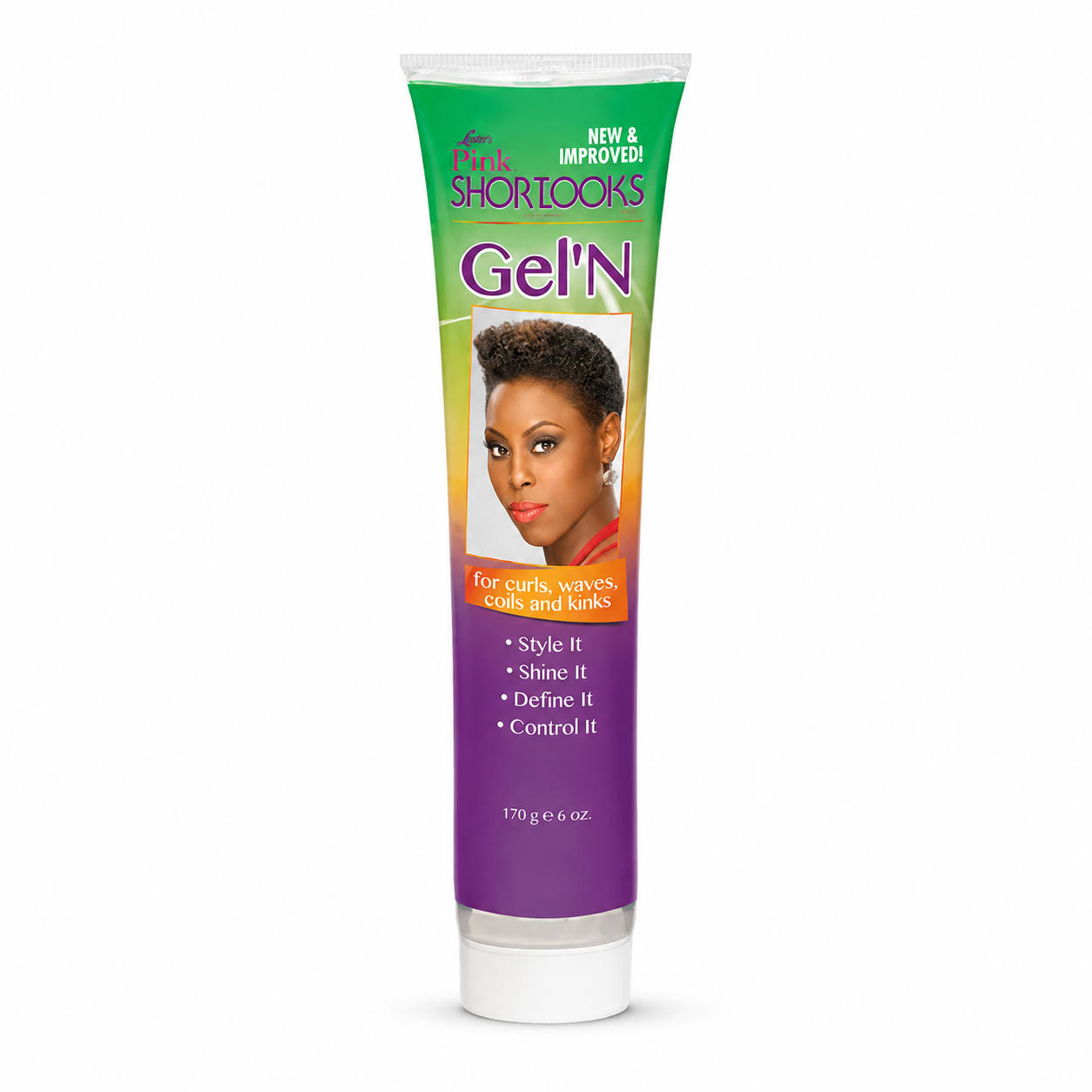 Luster's Pink Shortlocks Gel´n for curls, waves, coils and kins 170g