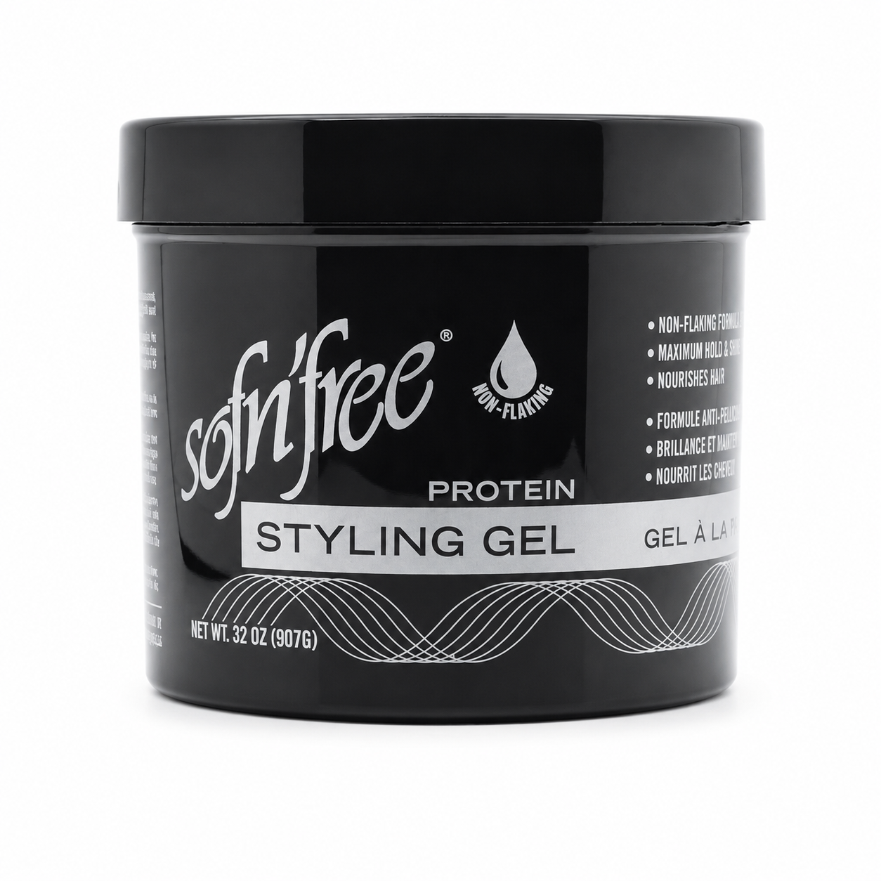 Sofn'free Non-Flocculent Protein Styling Gel Black 180ml