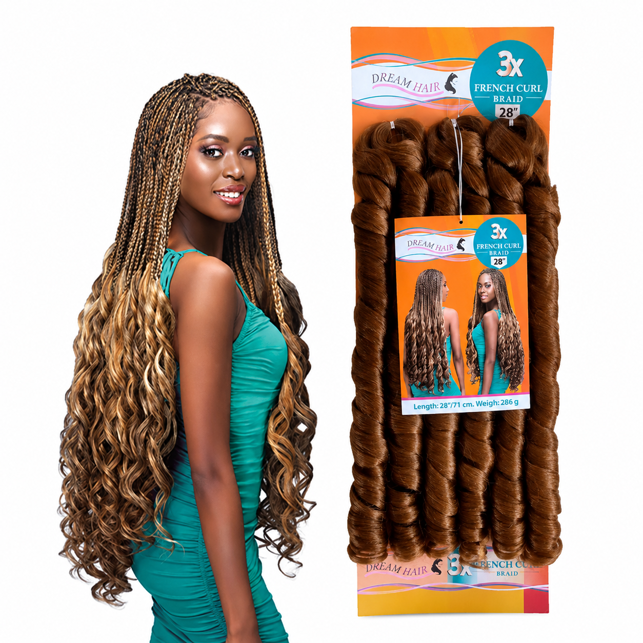 Dream Hair X3 French Curl Braid Hair #16 71 cm / 280g