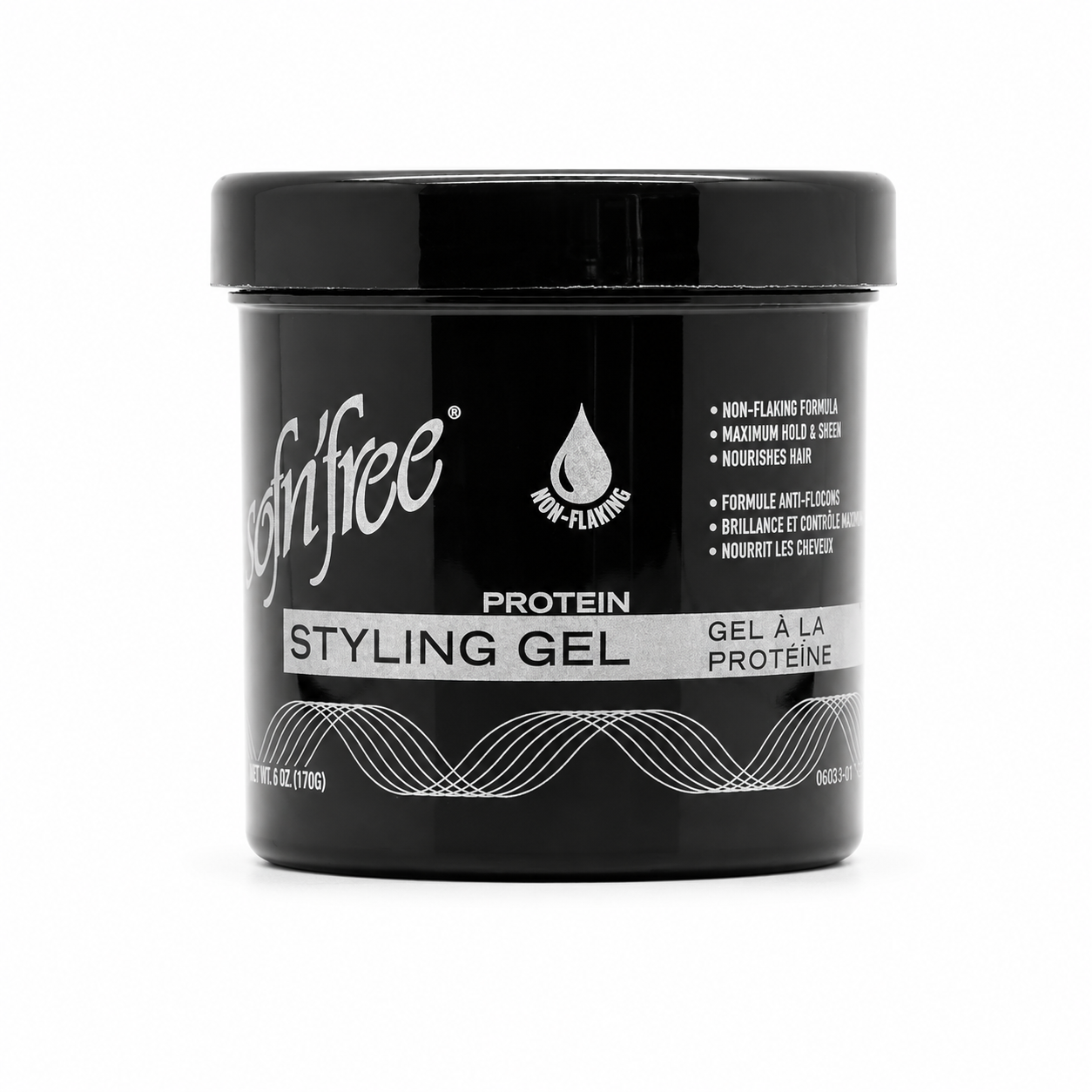 Sofn'free Non-Flake Protein Styling Gel Black 177ml