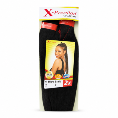 X-Pression 2x Ultra Braid Pre-Stretched Burg 116cm