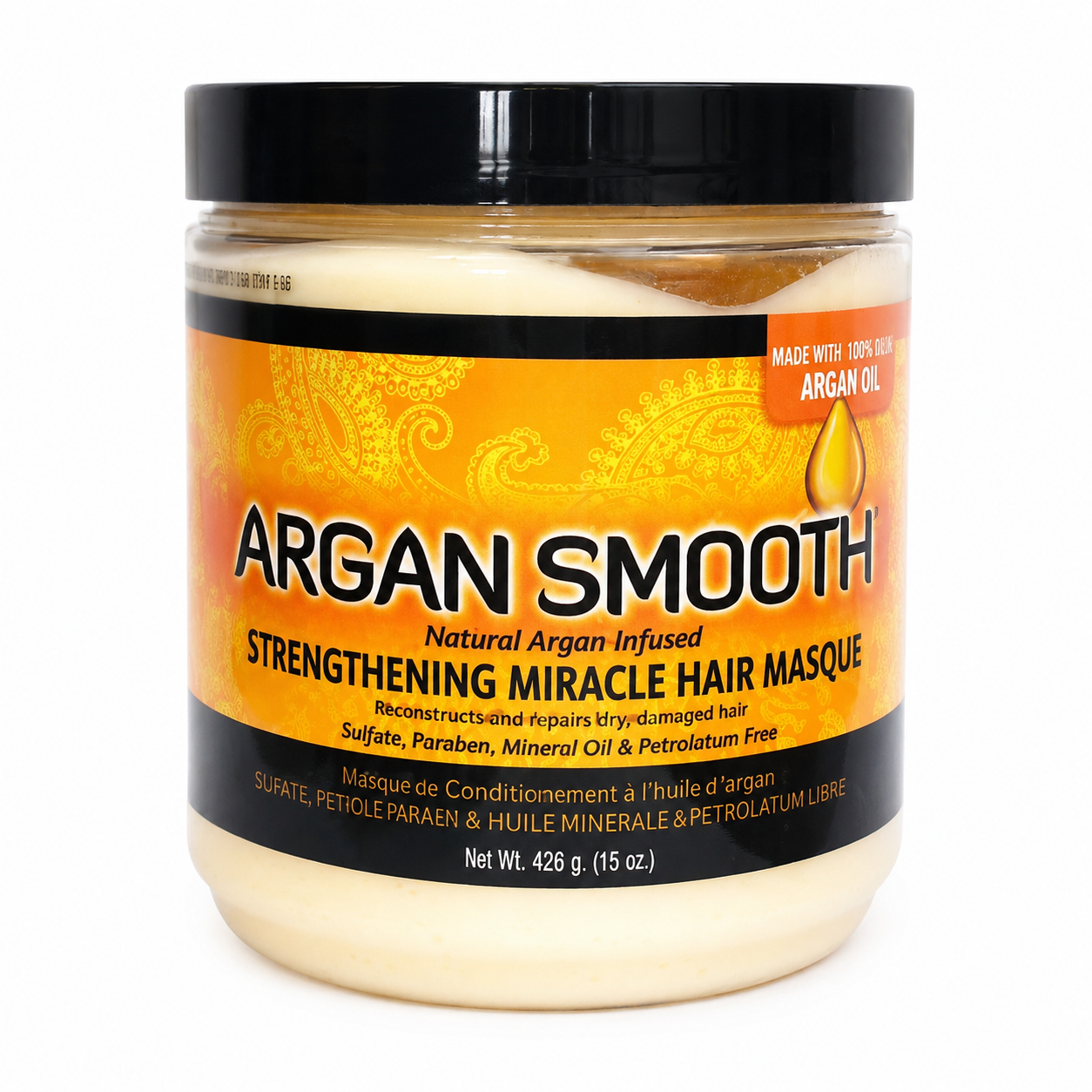 ARGAN SMOOTH STRENGTHEN MIRACLE HAIR MASQUE 15oz  426g