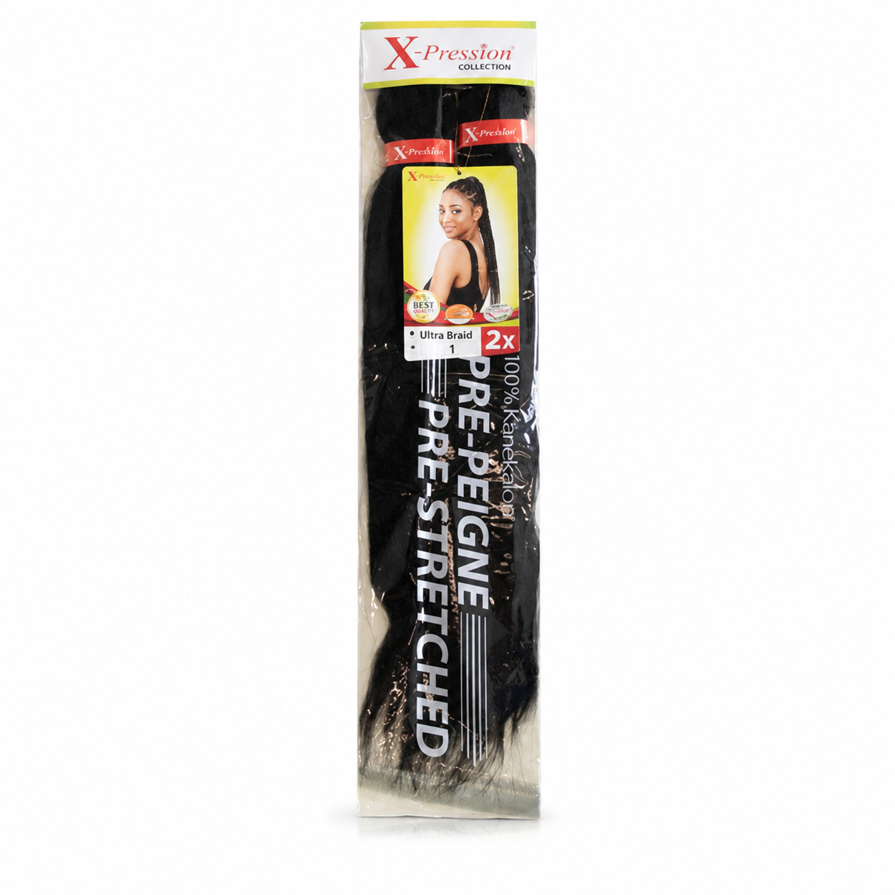 Ultra Braid 46 Pre-Stretched Color 2 Dark brown X-PRESSION