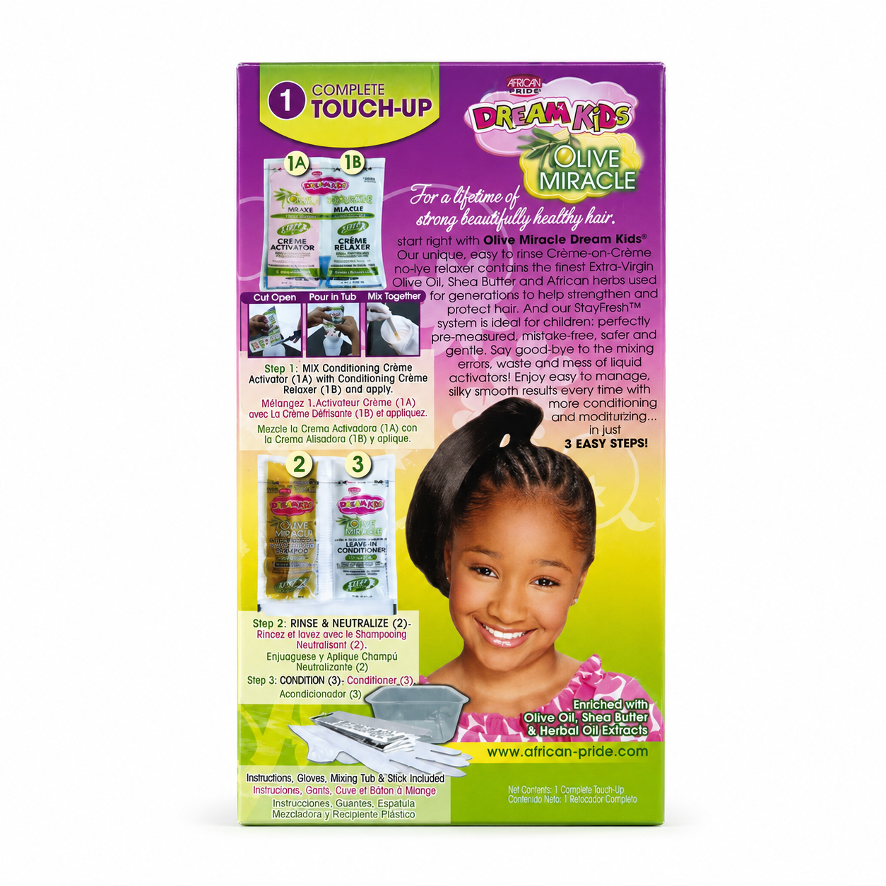 African Pride Dream Kids Olive Miracle No-Lye Relaxer for Children Coarse