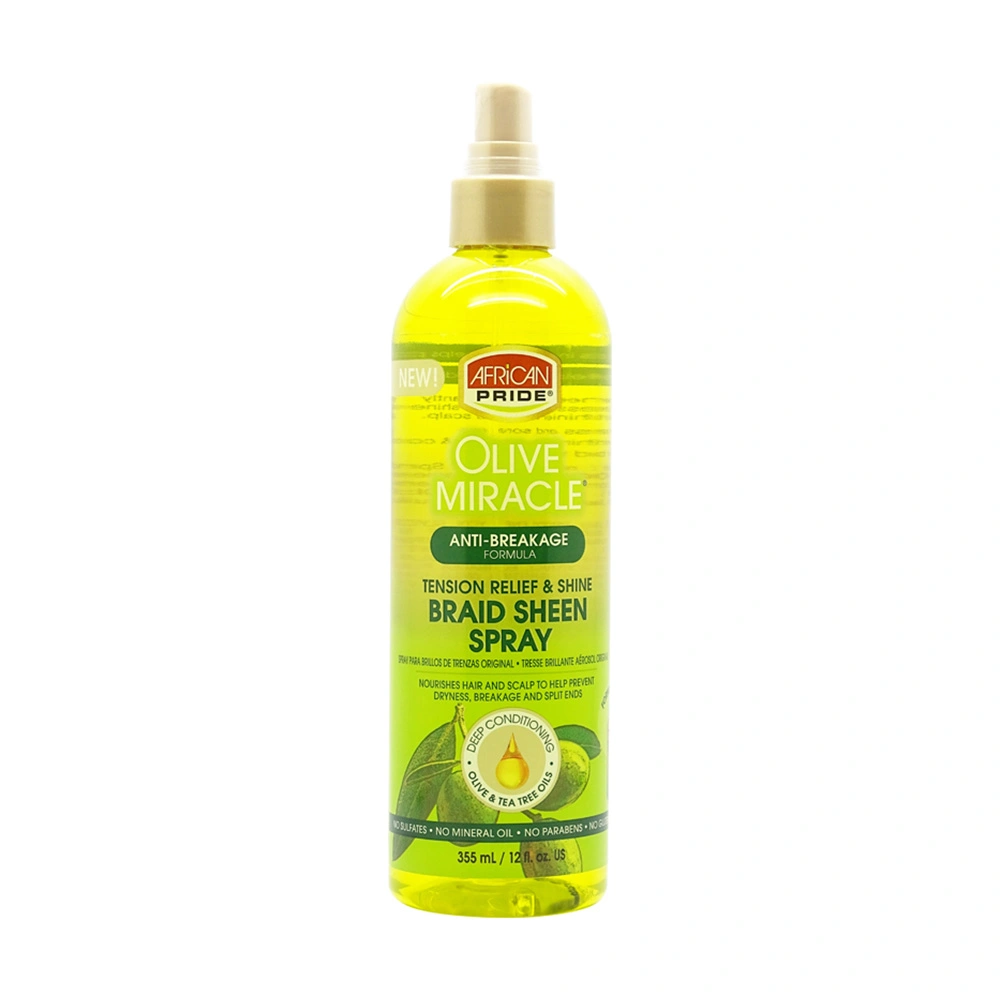 African Pride Olive Miracle Braid Shine Spray 355ml