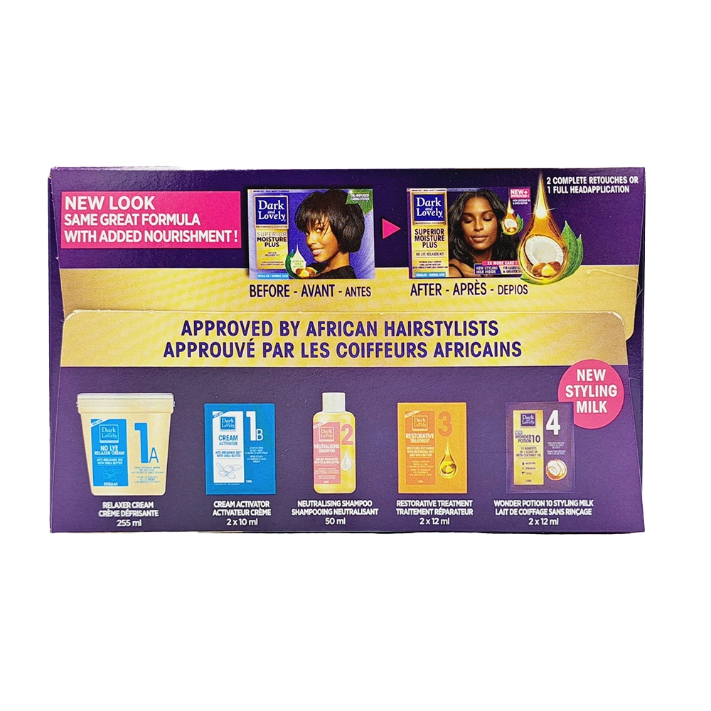 Dark and Lovely Superior Moisture Plus No Lye Relaxer KIT Regular - Image 3