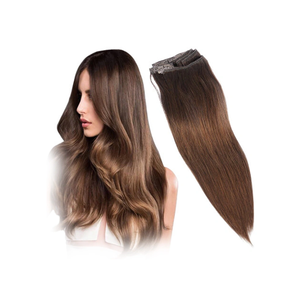 Dream Hair CO Str 8 pieces &17 clips on 18:1 human hair - Image 2