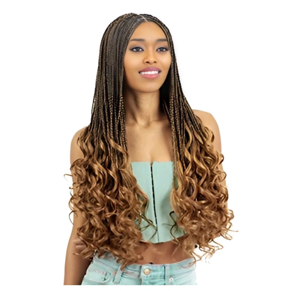 Dream Hair X3 French Curl Crochet Braided #1B 55 cm – Bild 2